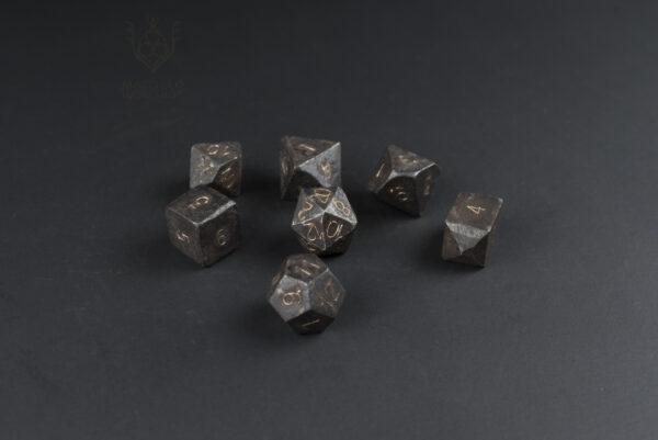 forged steel dnd dice set