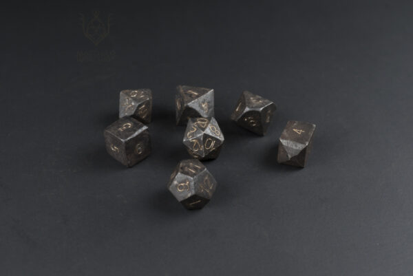 forged steel dnd dice set
