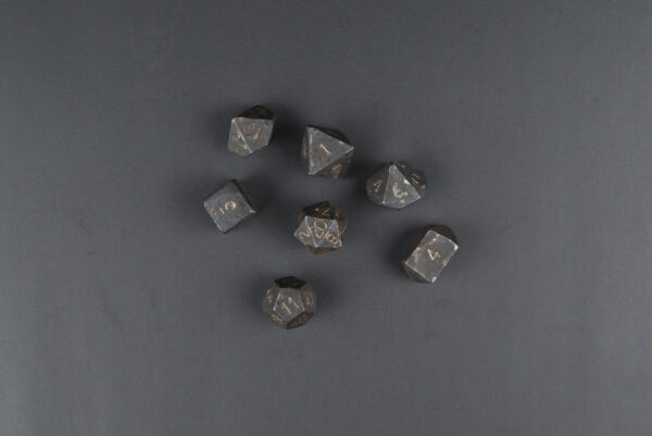 forged steel dnd dice set