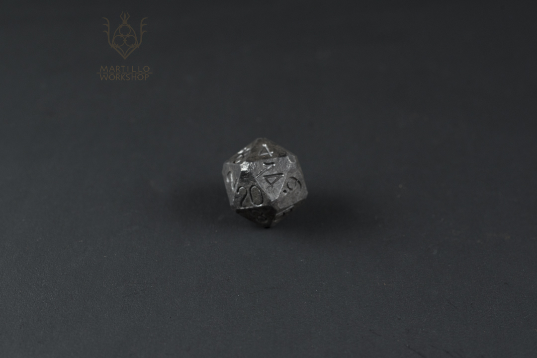 steel forged d20 for dnd