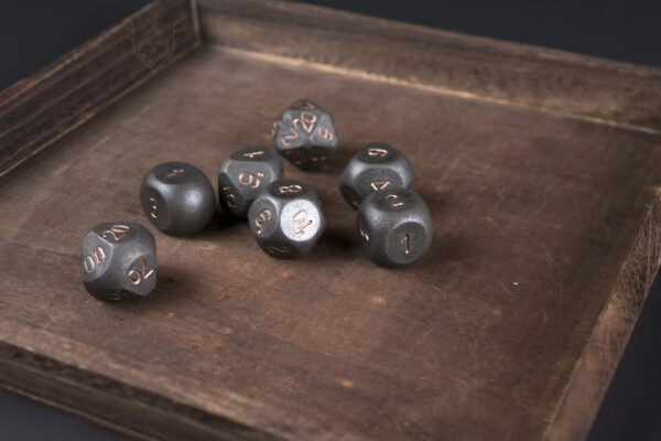 Hand Forged Steel Dice Set for DnD - Image 4