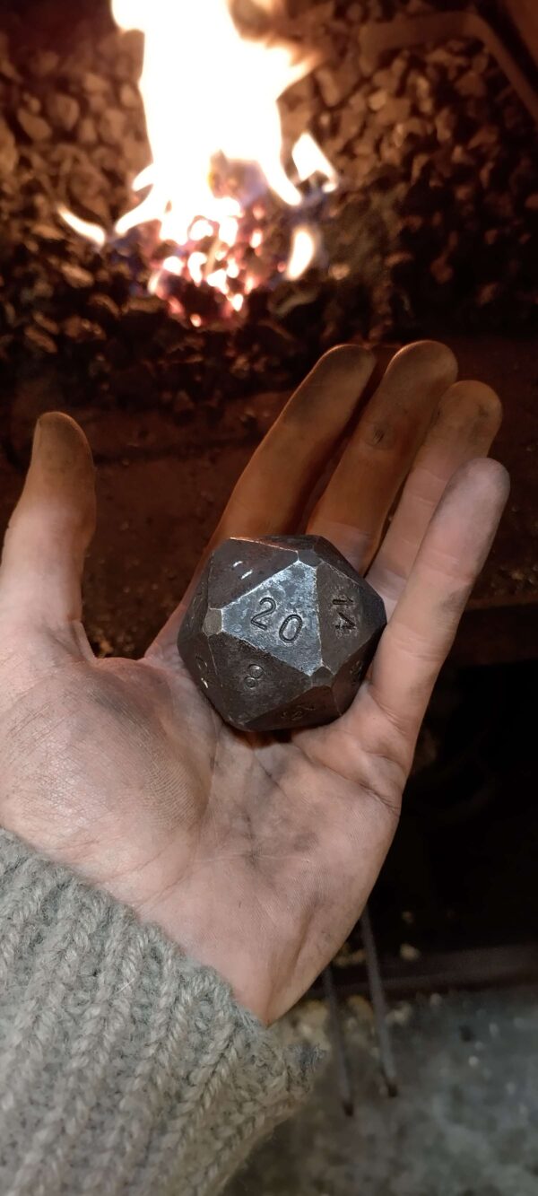 Chunky steel d20 for DnD