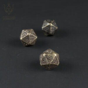 brass D20 for dnd